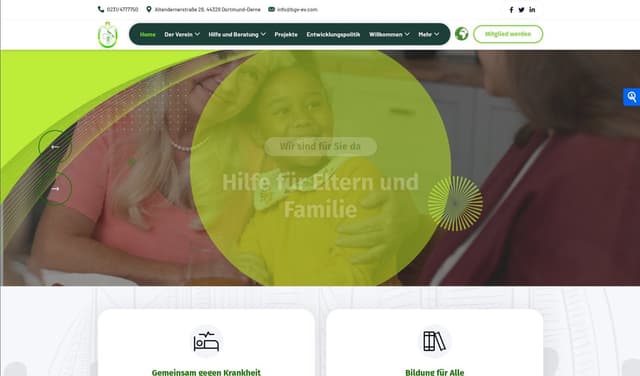 Conception du site web pour l'association BGV-eV